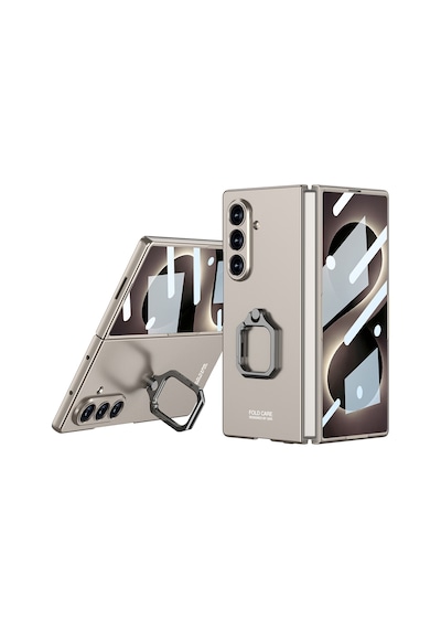 Nihcase Samsung Galaxy Uyumlu Z Fold 8 Ultra Kılıf Kıpta Flip Ring Kamera Korumalı Kapak