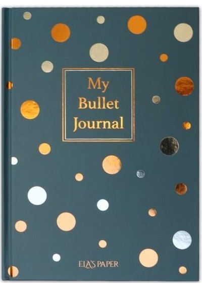 Confetti Mavi Sert Kapak Noktalı Defter