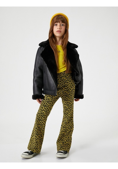 Koton İspanyol Paça Pantolon Leopar Desenli Beli Lastikli Yeşil Desenli 4wkg40285ak 4WKG40285AK9D7 Yeşil Koton İspanyol Paça Pantolon Leopar Desenli Beli Lastikli Yeşil Desenli 4wkg40285ak 4WKG40285AK9D7 Yeşil