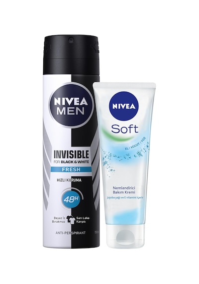 Nivea B&W Fresh Erkek Deodorant 150 ML + Soft Nemlendirici Bakım Kremi 75 ML