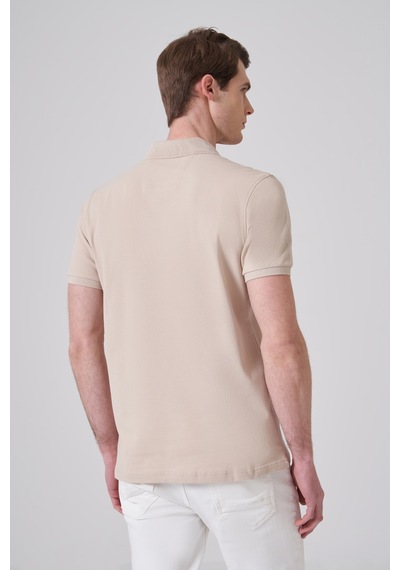 Morven Erkek Bej Basic Polo Yaka Dynamic Fit T-shirt 26yc018007653 Bej