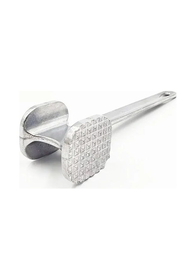 Çift Taraflı Biftek Et Döveceği Tırtıklı Ve Düz Çekiç Tipi 24 Cm Alüminyum Metal
