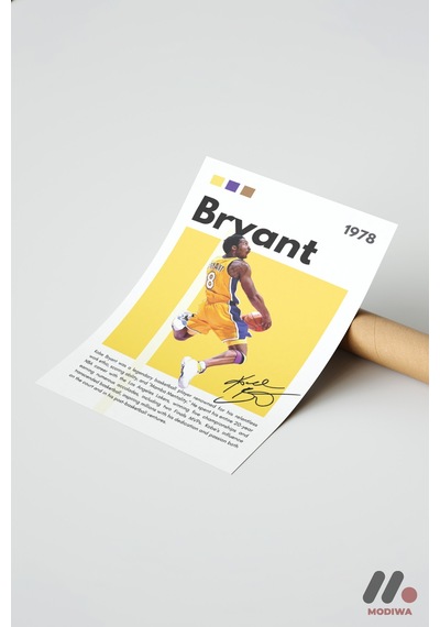Kobe Bryant Basketbol Posteri, Çerçevesiz Yüksek Kalite Duvar Afişi - Spor Severlere Hediye