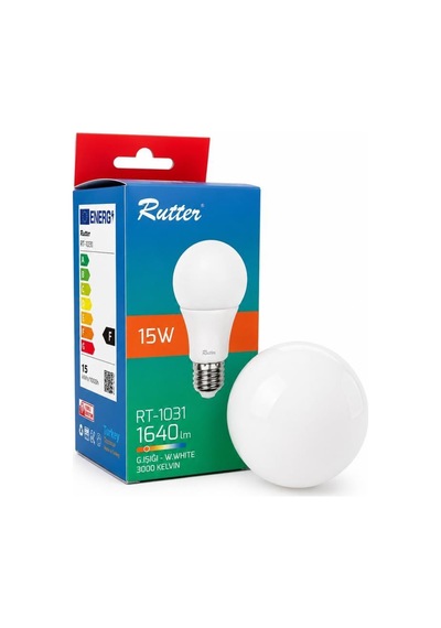 Rutter Rt-1031 15w Led Ampul E27 Sarı 3000k Yüksek Aydınlatma Uzun Ömürlü Lamba