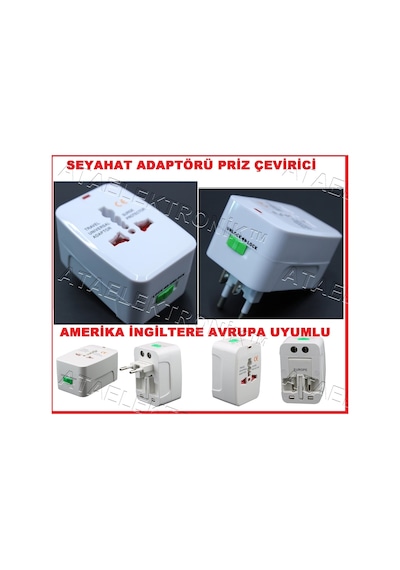 Universal Çevirici Priz Amerikan Ingiliz Fiş Dönüştürücü Aparat (326680188)