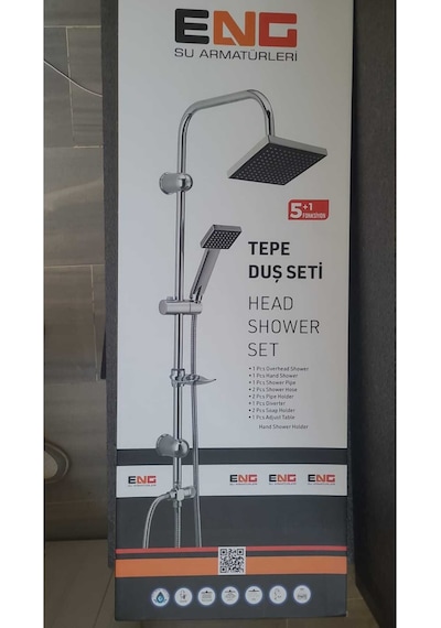 Lüks Tepe Duş Seti Modern Tasarım, Yüksek Basınçlı Yağmurlama Duş Keyfi Krom
