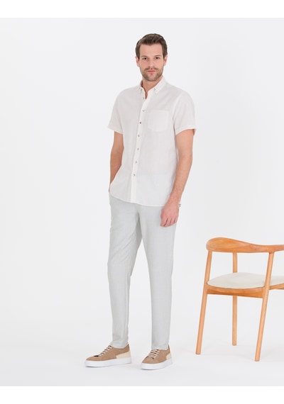 Pierre Cardin Erkek Bej Gömlek Kısa Kollu 50265118-vr011 Bej