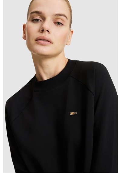 U.S. Polo Assn. Kadın Siyah Bisiklet Yaka Basic Sweatshirt 50328980-vr046