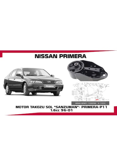 Nıssan Prımera Motor Takozu Sol Şanzıman Buyuk Olan