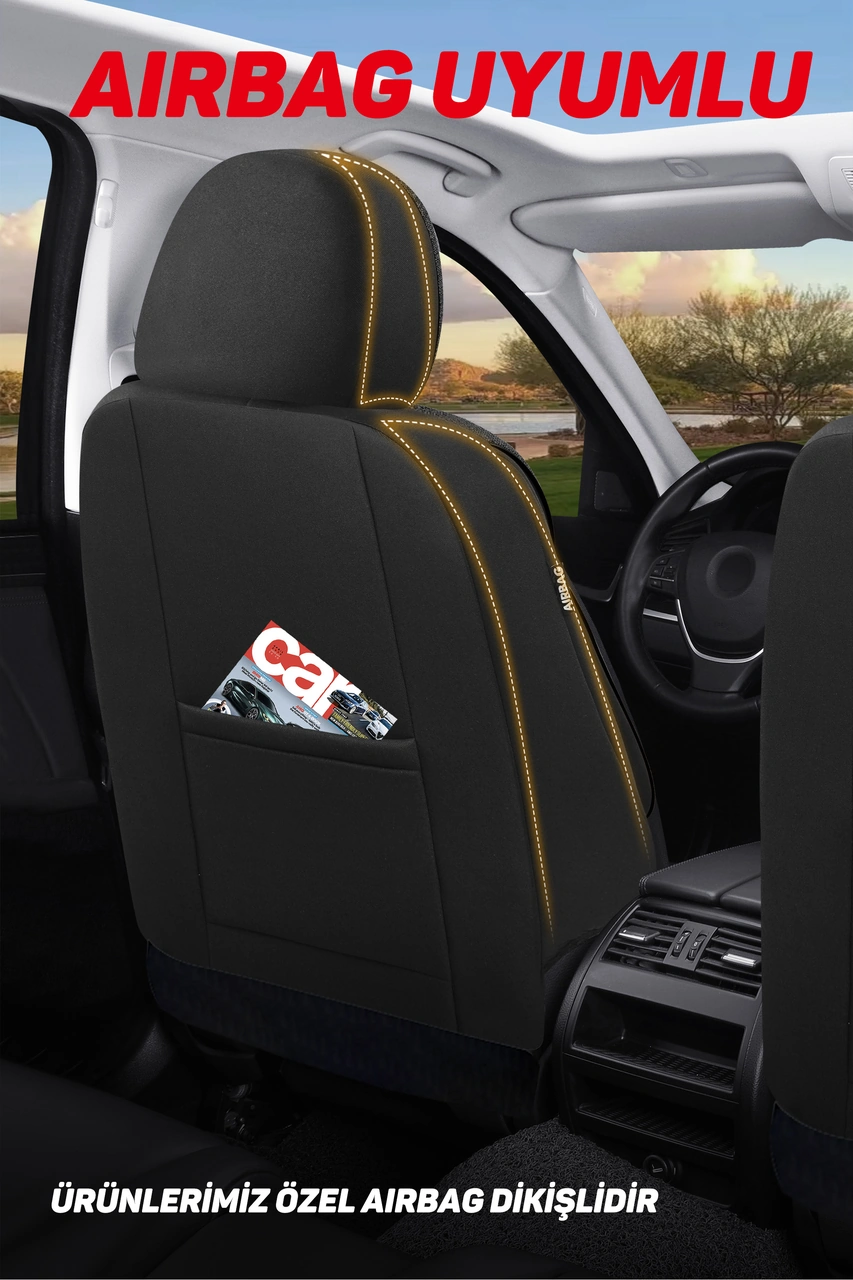 City Serisi Toyota Corolla 2014-2016 İle Uyumlu Koltuk Kılıfı, Siyah