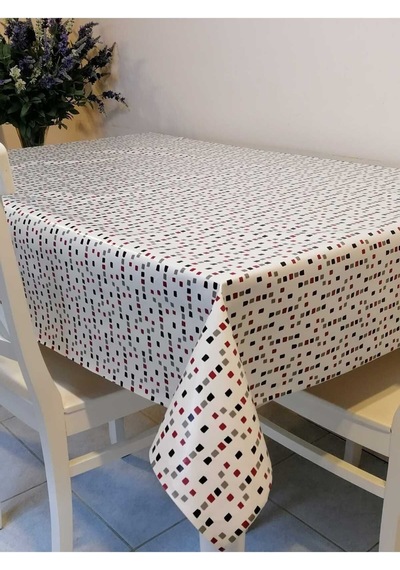 Elyaflı Pvc Muşamba - Desenli Silinebilir Masa Örtüsü 02mrl126c Renkli