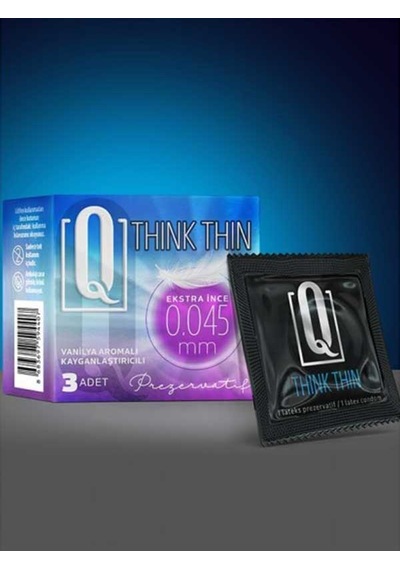 Q Think Thin Ekstra İnce Prezervatif 3'lü
