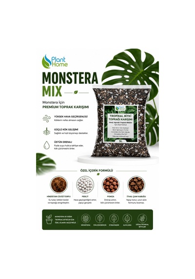 Monstera Ve Philodendron Toprağı Premium Karışım 5 L Diğer