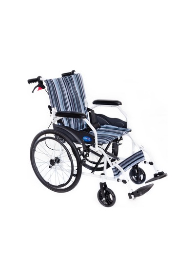 Medikaltec Comfort Plus Ky863-20 Mavi Desenli Alüminyum Tekerlekli Sandalye