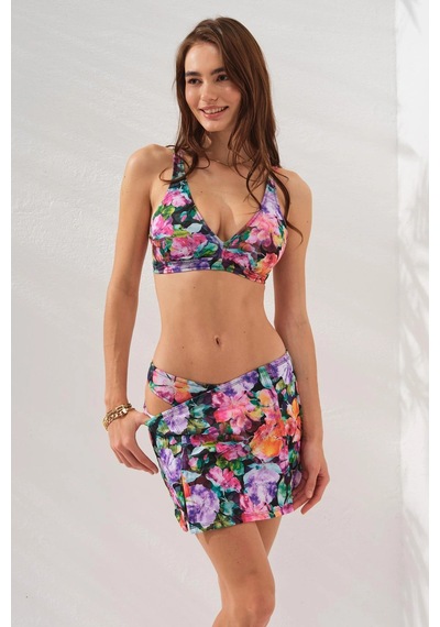 Pierre Cardin Pearl Etekli Fra Bikini Takım Üçlü Set Violet 231228 Pembe