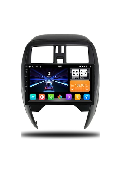 Snp Serisi Nissan Micra 2014 - 2018 Uyumlu 4-64 Gb Hafıza Multimedya Ekran Carplay Android Auto Ve Geri Görüş Kameralı 9"