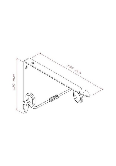 Ferforje Dekoratif Raf Altı Raf Ayağı Konsol Siyah 15 Cm N11.28593