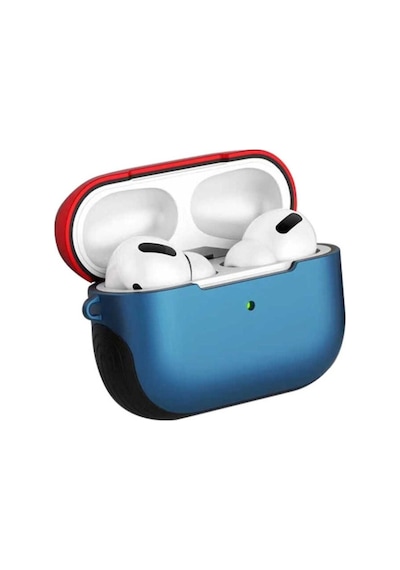 Apple AirPods Uyumlu Pro Kılıf Zore Shockproof Silikon Mavi-kırmızı