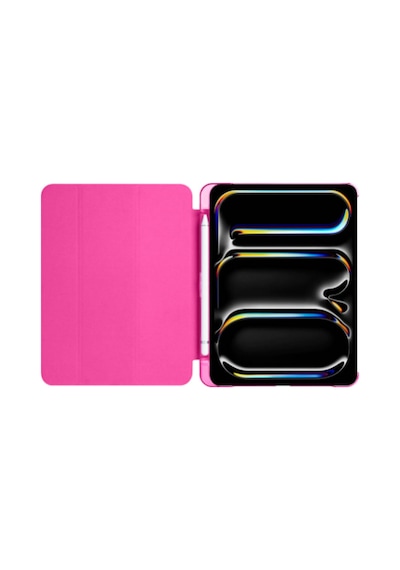Fuchsia İpad Pro 11" M5 - 2025 İle Uyumlu Smart Cover Kalemlik Bölmeli Standlı Tablet Kılıfı Kapaklı Kılıf