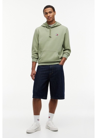 Tommy Hilfiger Tjm Regular Badge Erkek Yeşil Hoodie-16112
