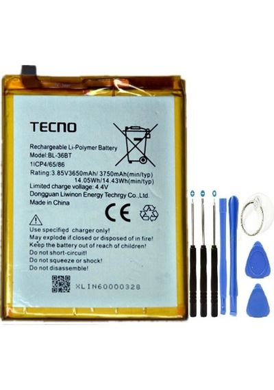 Senalstore Tecno Camon İair2 Pil Batarya Bl-36bt+tamir Seti