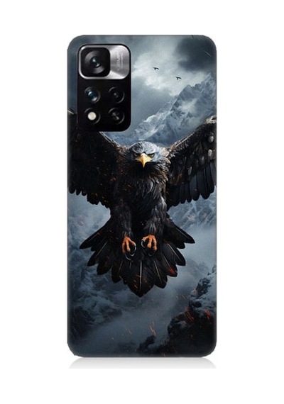 Xiaomi Redmi Note 11 Pro Uyumlu Uçan Savaşçı Kartal Desenli Silikon Kılıf