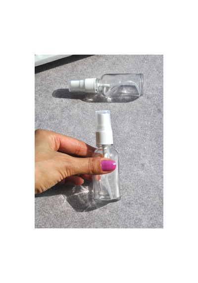 6 Adet 30 Ml Beyaz Cam Sprey Şişesi Kolonya Nişan Düğün Fısfıs