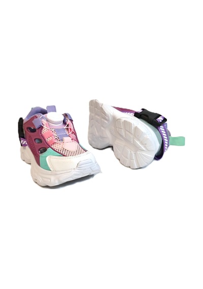 M.p One 3409 Pembe Makaralı Yazlık Kız Çocuk Spor Ayakkabı Pembe