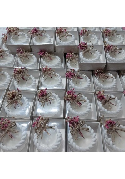 Bernami Biblo Pinterest Hediyelik Burgulu Mum Kutuda Süslenmiş Nikah Nişan Söz Doğum -10 Adet