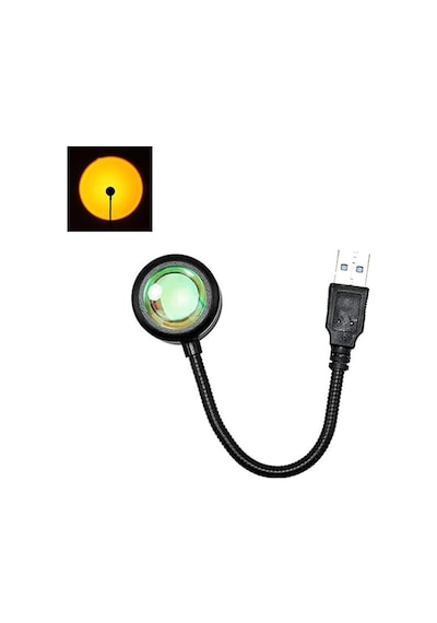 Taşınabilir Usb Sunset Lamba: Ev Ve Araba İçin Ambiyans Işığı Evimdeyokyok Çok Renkli