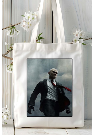 Art Hediye Hitman Oyun Baskılı Omuz Çanta Kişiye Özel Model 16 Çok Renkli