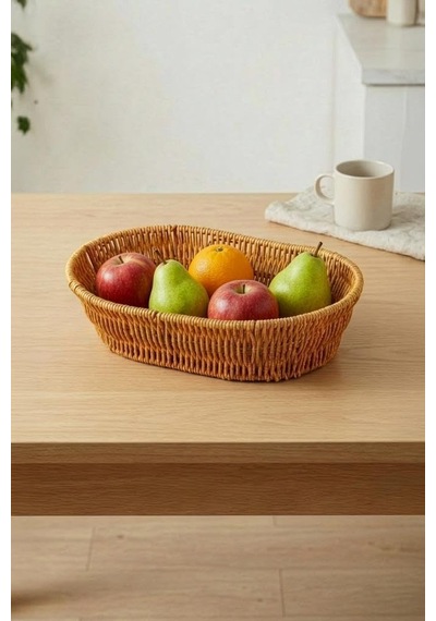 Digithome Oval Rattan Mini Ekmek Sepeti - Bb6063 Diğer
