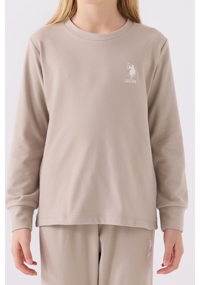 U.s. Polo Assn Kız Çocuk Kum Pijama Takımı 5274-43733 Kum
