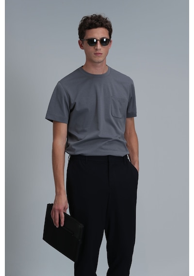 Lufian Erkek Felix T-shirt 111020218 Gri
