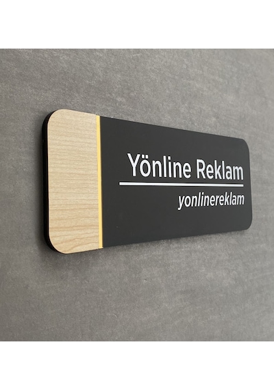 Meşe Serisi Kişiselleştirilebilir Kapı İsimliği