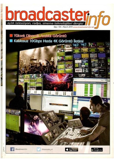 Broadcasterinfo:aylık Televizyon,radyo,sinema Teknolojileri Dergisi -yüksek Dinamik Aralıklı Görüntü Sayı:134-kasım-2015 Retro Koleksiyon Eski Baskı