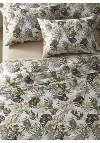 Tropikal Çift Kişilik Nevresim Takımı 200x220 Cm 4 Parça 1 Adet Nevresim 1 Adet Çarşaf 2 Adet Yastık Kılıfı Diğer
