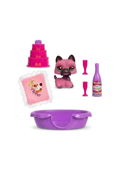 Petclub Sevimli Minişin Yatak Odası Oyun Seti Sevimli Pembe Köpek Ve Eğlenceli Aksesuarlı Kutu Oyuncak