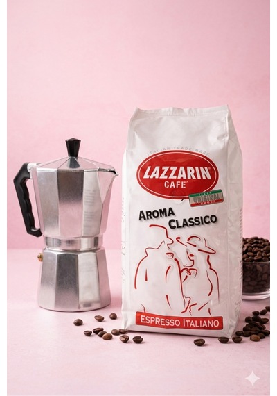 Retro Moka Pot Moka Pod Ve Lazzini Çekirdek Kahve Set