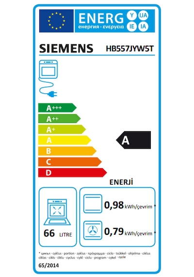 Siemens HB557JYW5T 66 L Ankastre Fırın