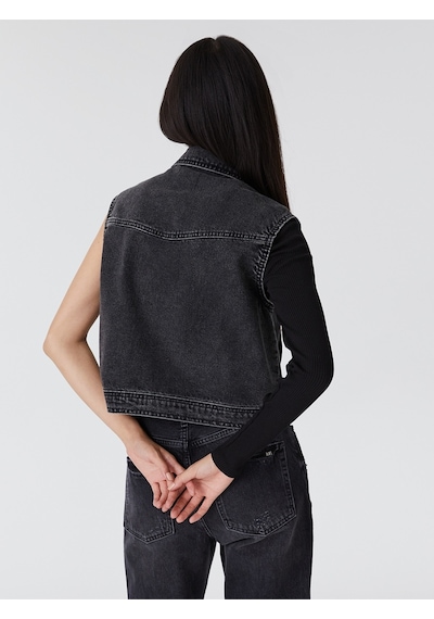 Slim Fit Kadın Yelek Siyah