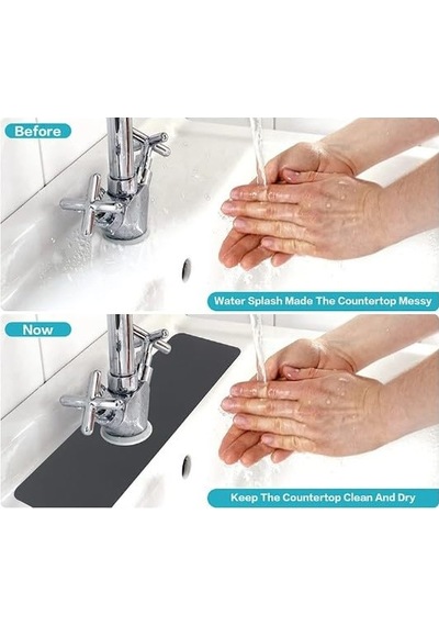 Su Emici Sihirli Lavabo Kenar Matı 38x13cm Çok Renkli