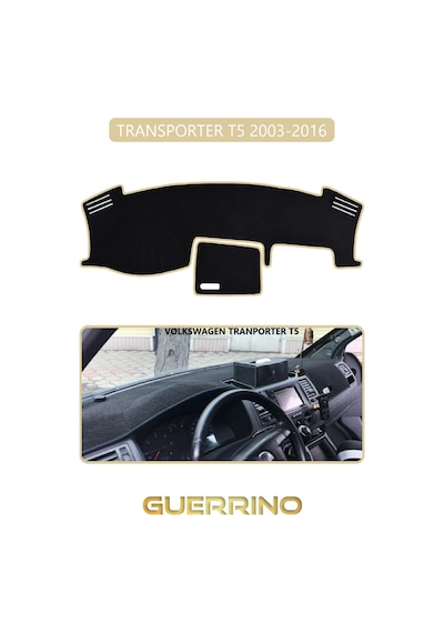 Volkswagen T5 2003-2016 Torpido Koruma Halısı Bej Kenar