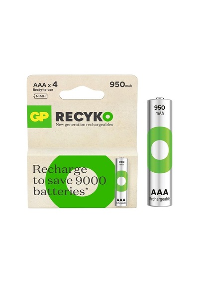 Recyko 950mah Ni-mh Aaa Şarjlı İnce Kalem Pil 4'lü Paket