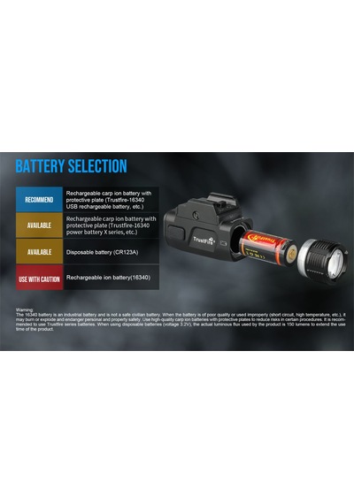 Trustfire Gm07 Se Tabanca Feneri 1050 Lümen Siyah