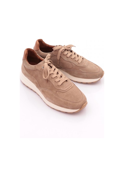Dgn Retro Erkek Sneakers Ayakkabi Bej Süet