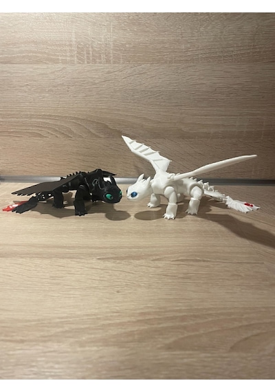 Pernator Ejderhanı Nasıl Eğitirsin Gecenin Ve Işığın Öfkesi 14cm Çiftli Paket Fanart