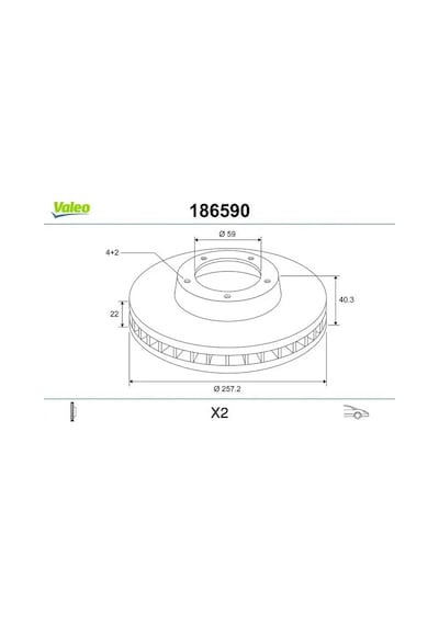 Fiat Doblo Fren Diski On 2001-2013 Valeo 186590 2adettir