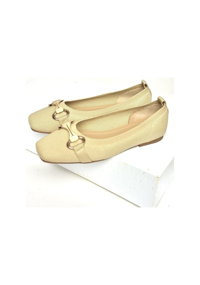 Fox Shoes U820113557 Ten Triko Kumaş Kadın Babet Ten