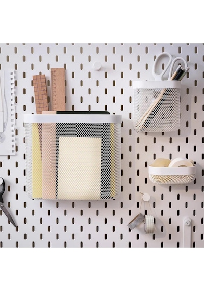 Ikea-50517760 Skadıs 3'lü Sepet Set Gri